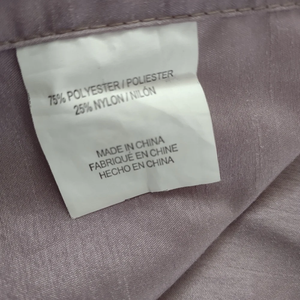 Embroidered satin fabric shower curtain purple eggplant